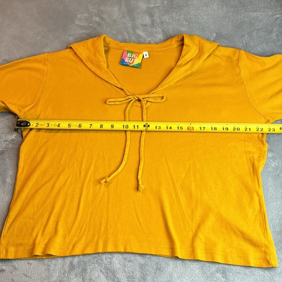 NWOT Big Bud Press Sailor Tee Top Mustard Yellow Size Small - Picture 11 of 12